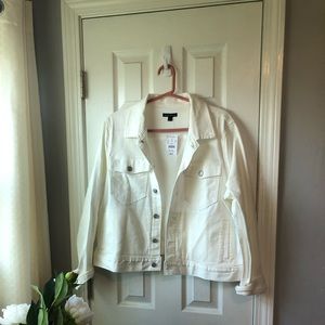 J Crew Mercantile White Denim Jacket
